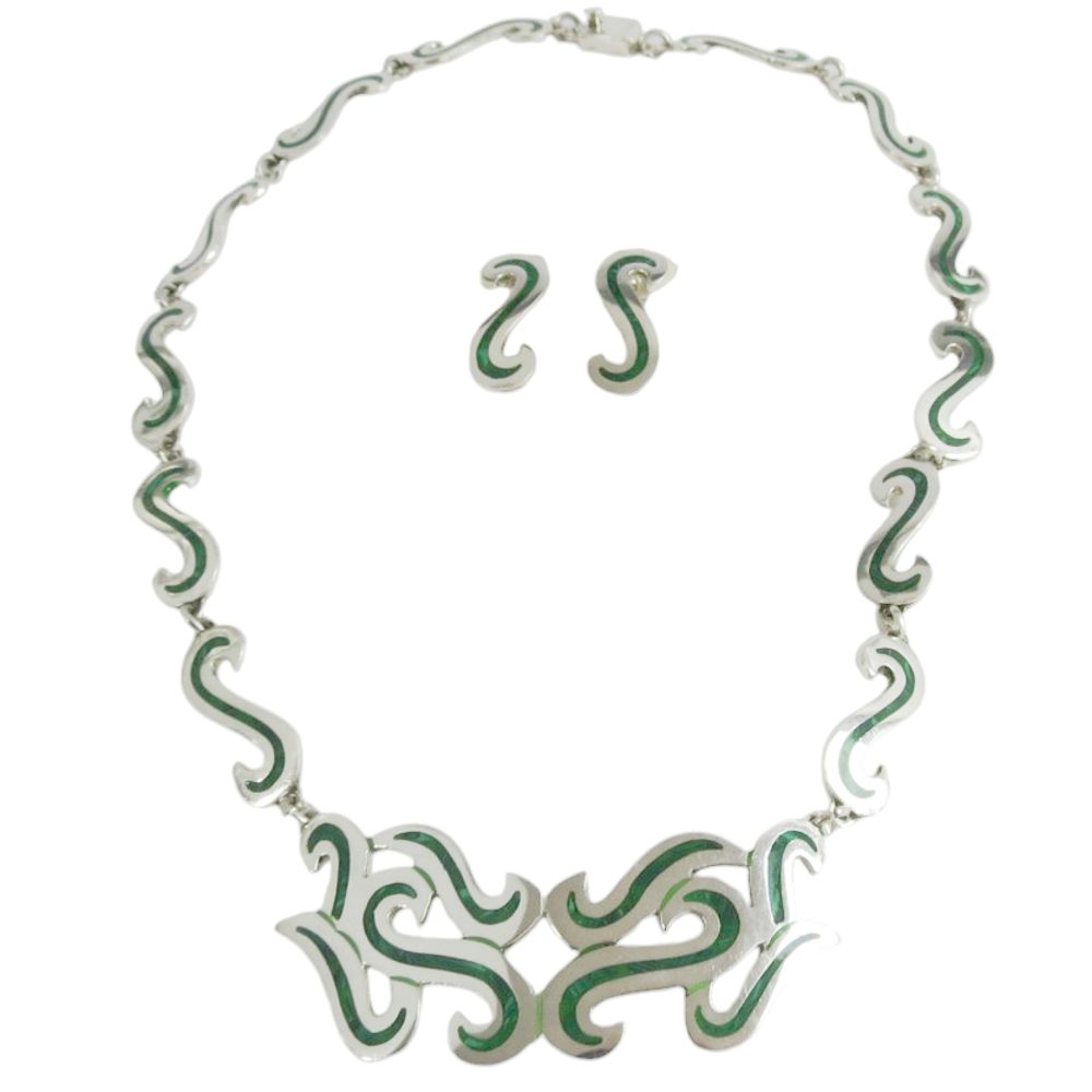 Indianerschmuck-Set - Maya- & Aztekenschmuck aus Sterling Silber - Tasco Maya Spirit