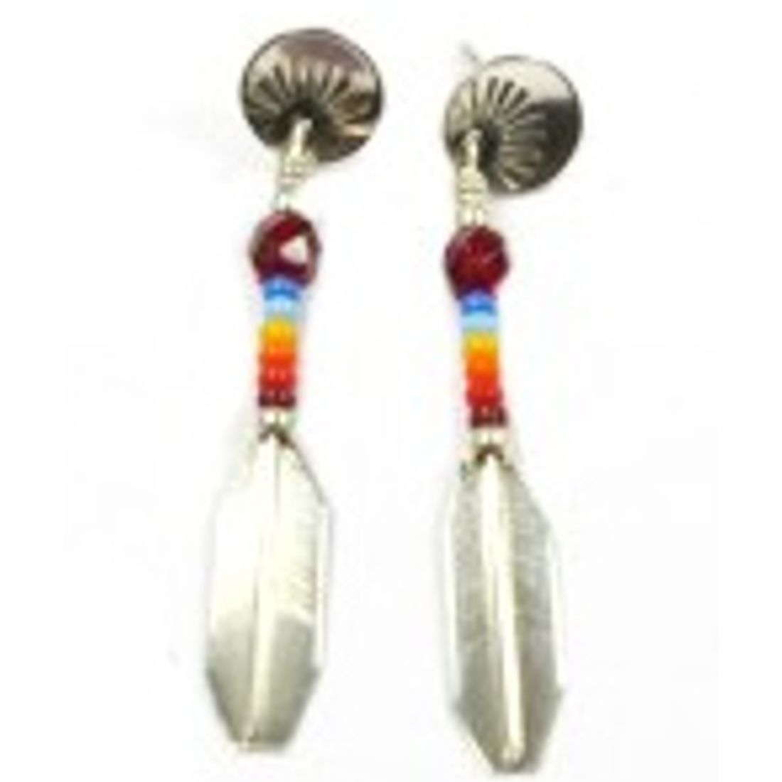 Indianerschmuck Ohrstecker mit Glasperlen