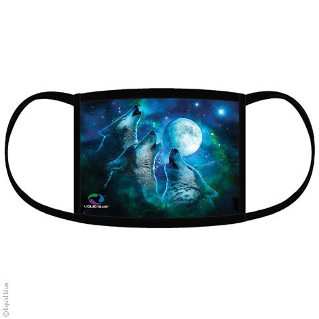 Gesichtsmaske / Mund- & Nasenschutz von Liquid Blue - Wolf Moon