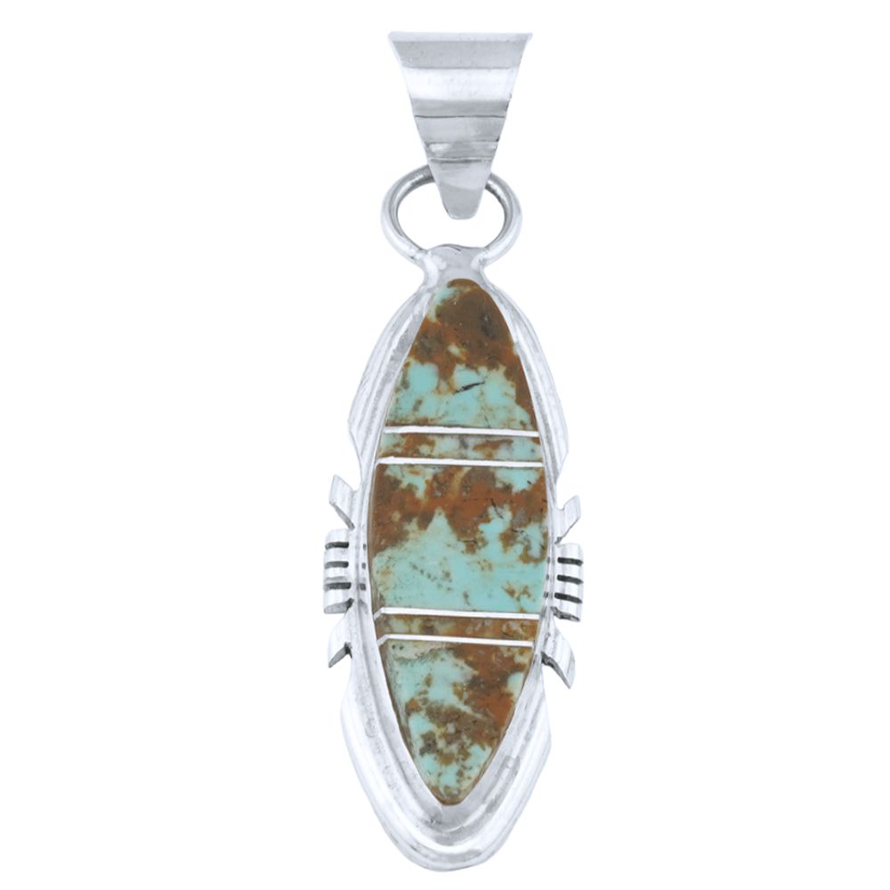 Indianerschmuck Kettenanhänger -  Number Eight Turquoise