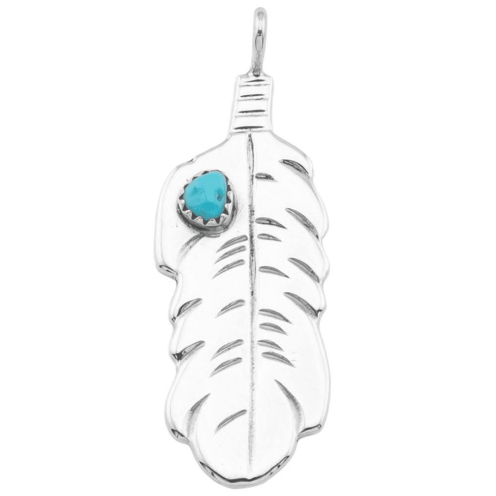 Indianerschmuck Kettenanhänger - Native Sand Cast Feather