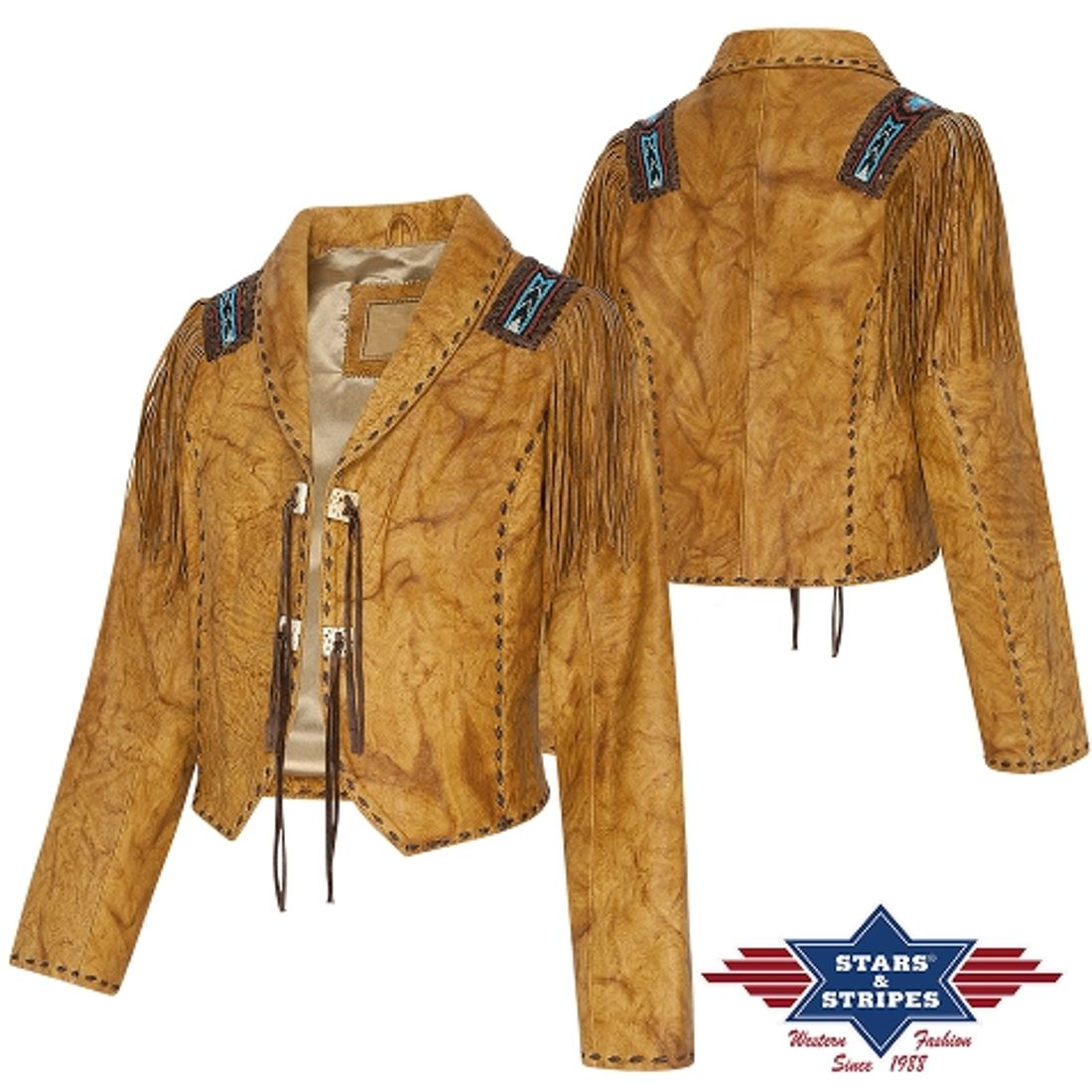 Lederjacke für Damen - Azteca