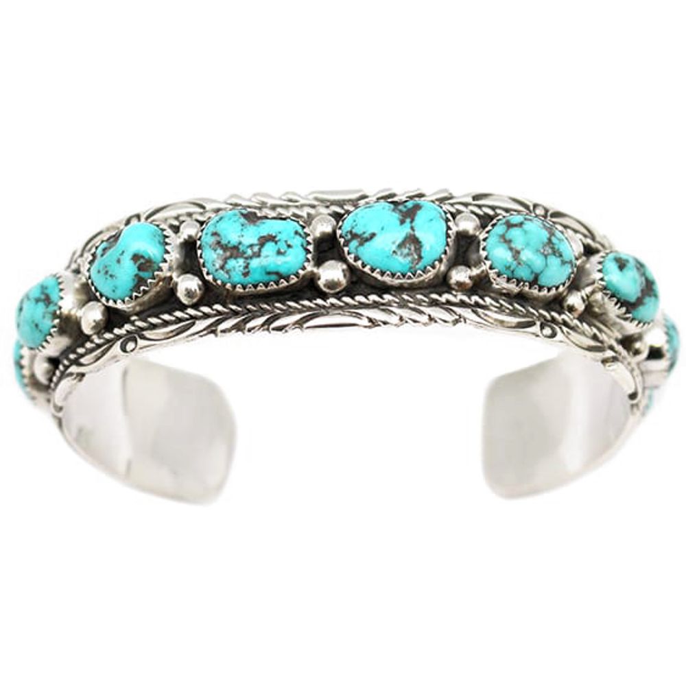 Indianerschmuck Armspange für Herren - Kingman Turquoise Masterpiece