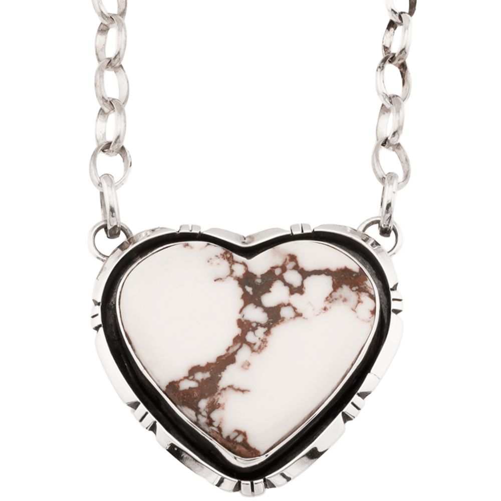 Indianerschmuck Kette aus Sterling Silber - Wild Horse Heart Necklace