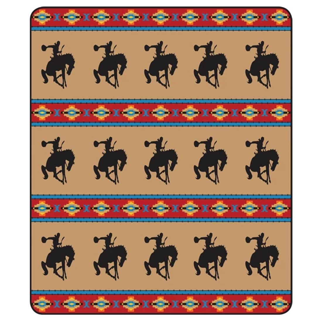 Luxus-Fleece Westerndecke - Rancho El Cid - Rodeo, 240 x 200 cm