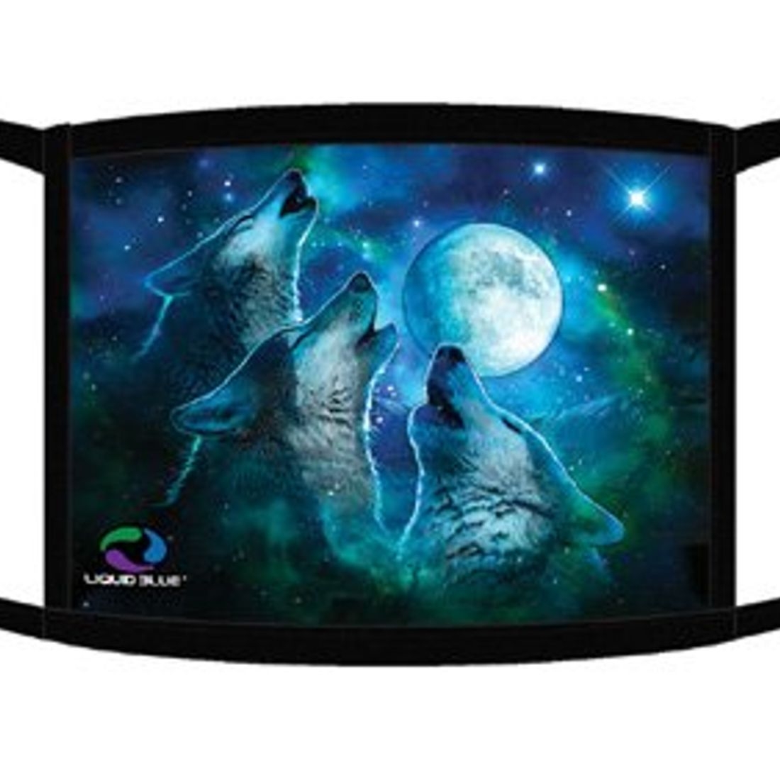 Gesichtsmaske / Mund- & Nasenschutz von Liquid Blue - Wolf Moon