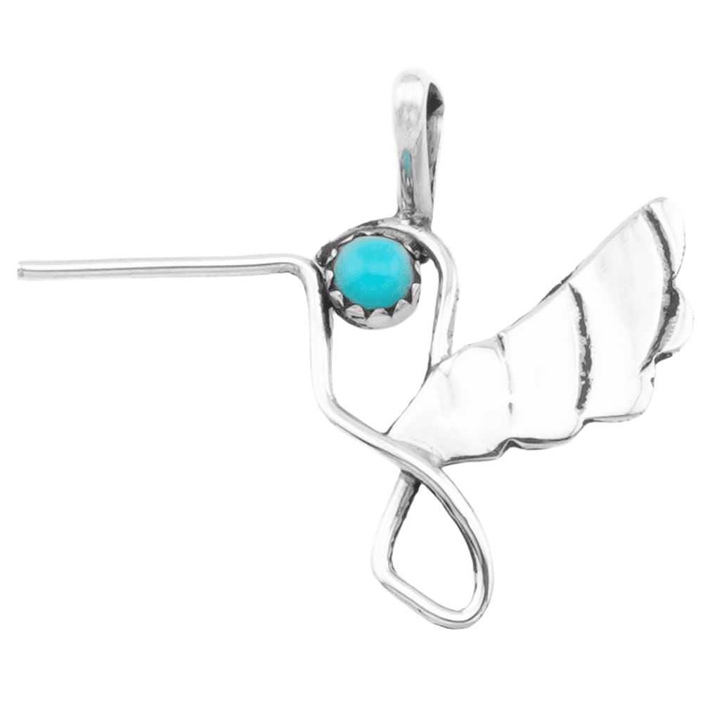 Indianerschmuck Kettenanhänger aus Sterling Silber - Navajo Hummningbird