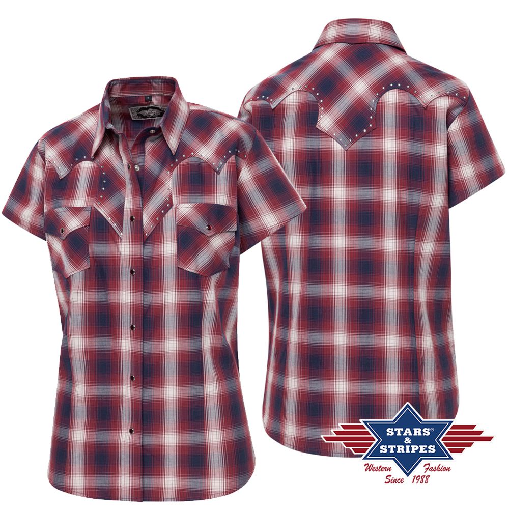 Kurzarm-Westernbluse - Shelby