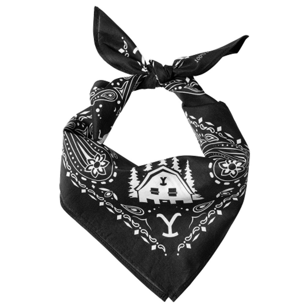 Bandana / Gesichtsschutz - Yellowstone, Schwarz