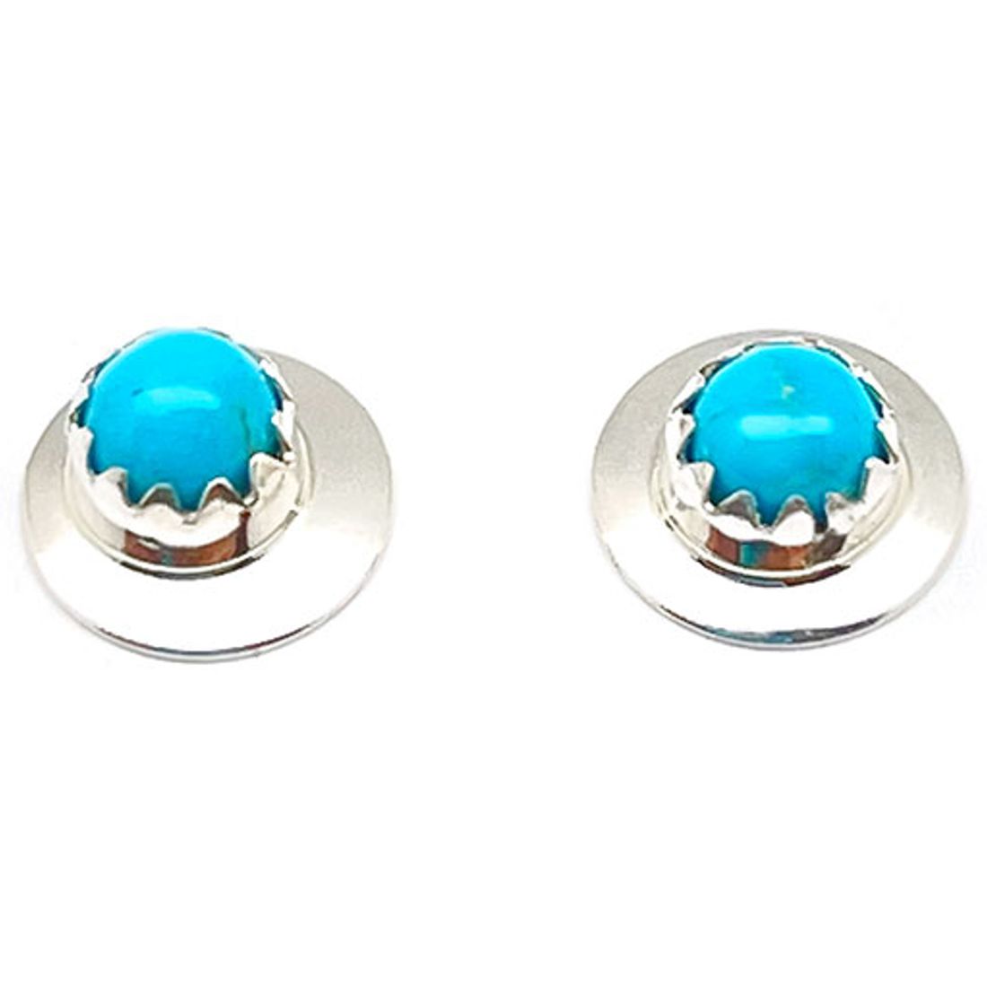 Mini-Ohrstecker - Navajo Silver Pins, Türkis