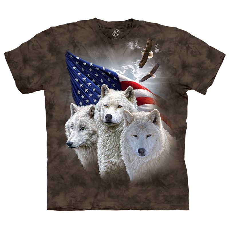 The Mountain T-Shirt -  Patriotic Wolves